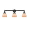 Fulton Bath Vanity Light shown in the Oil Rubbed Bronze finish with a Matte White shade