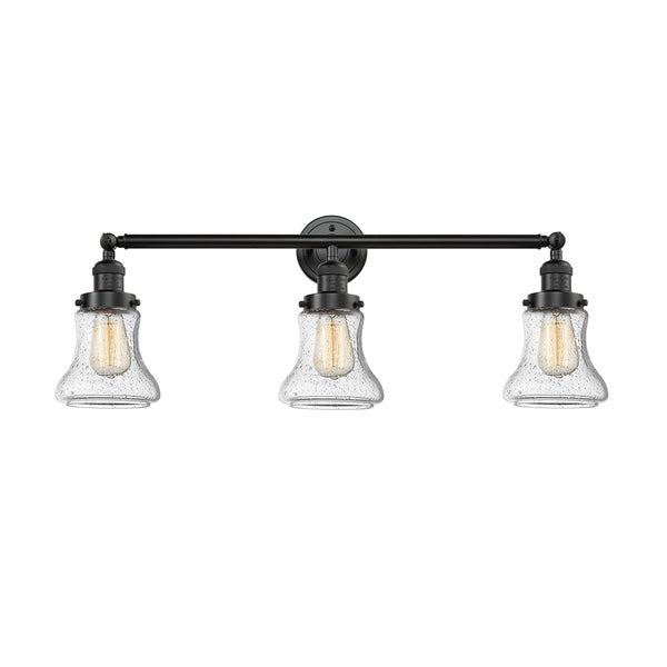 Bellmont Bath Vanity Light shown in the Oil Rubbed Bronze finish with a Seedy shade