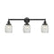 Colton Bath Vanity Light shown in the Oil Rubbed Bronze finish with a Clear Halophane shade