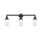 Dover Bath Vanity Light shown in the Oil Rubbed Bronze finish with a Clear shade