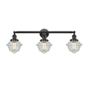 Oxford Bath Vanity Light shown in the Oil Rubbed Bronze finish with a Seedy shade