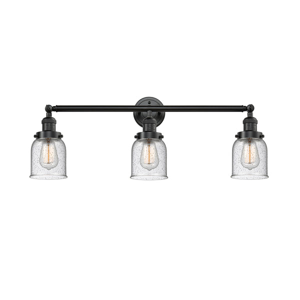 Bell Bath Vanity Light shown in the Oil Rubbed Bronze finish with a Seedy shade