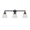 Cone Bath Vanity Light shown in the Oil Rubbed Bronze finish with a Clear shade