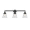 Cone Bath Vanity Light shown in the Oil Rubbed Bronze finish with a Seedy shade