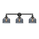 Bell Bath Vanity Light shown in the Oil Rubbed Bronze finish with a Plated Smoke shade