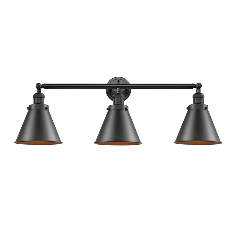 Appalachian Bath Vanity Light shown in the Oil Rubbed Bronze finish with a Oil Rubbed Bronze shade