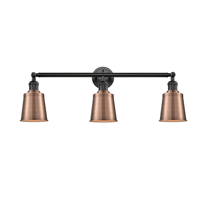 Addison Bath Vanity Light shown in the Oil Rubbed Bronze finish with a Antique Copper shade