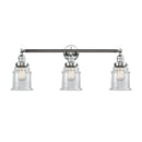 Canton Bath Vanity Light shown in the Polished Chrome finish with a Clear shade