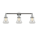 Bellmont Bath Vanity Light shown in the Polished Chrome finish with a Clear shade
