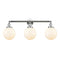 Beacon Bath Vanity Light shown in the Polished Chrome finish with a Matte White shade