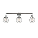 Beacon Bath Vanity Light shown in the Polished Chrome finish with a Seedy shade