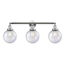 Beacon Bath Vanity Light shown in the Polished Chrome finish with a Seedy shade