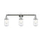 Dover Bath Vanity Light shown in the Polished Chrome finish with a Clear shade