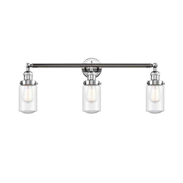 Dover Bath Vanity Light shown in the Polished Chrome finish with a Seedy shade