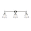 Olean Bath Vanity Light shown in the Polished Chrome finish with a Clear shade