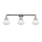 Olean Bath Vanity Light shown in the Polished Chrome finish with a Clear shade