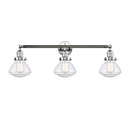 Olean Bath Vanity Light shown in the Polished Chrome finish with a Seedy shade