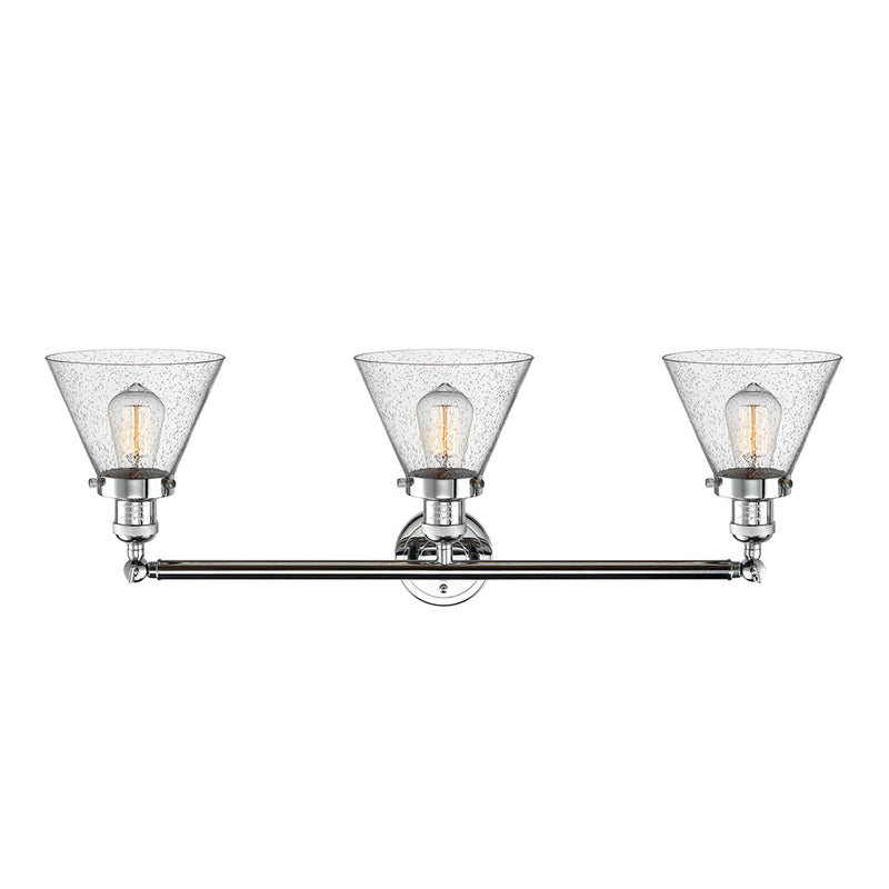 Innovations Lighting Large Cone 3 Light Bath Vanity Light Part Of The Franklin Restoration Collection 205-PC-G44