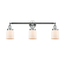 Bell Bath Vanity Light shown in the Polished Chrome finish with a Matte White shade