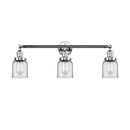 Bell Bath Vanity Light shown in the Polished Chrome finish with a Clear shade