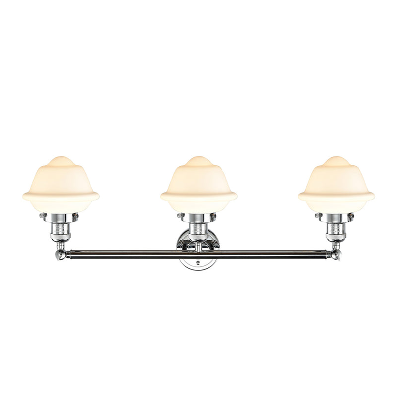 Innovations Lighting Small Oxford 3 Light Bath Vanity Light Part Of The Franklin Restoration Collection 205-PC-G531-LED