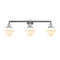 Oxford Bath Vanity Light shown in the Polished Chrome finish with a Matte White shade