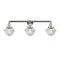 Oxford Bath Vanity Light shown in the Polished Chrome finish with a Clear shade