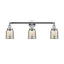Bell Bath Vanity Light shown in the Polished Chrome finish with a Silver Plated Mercury shade
