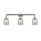 Bell Bath Vanity Light shown in the Polished Chrome finish with a Silver Plated Mercury shade