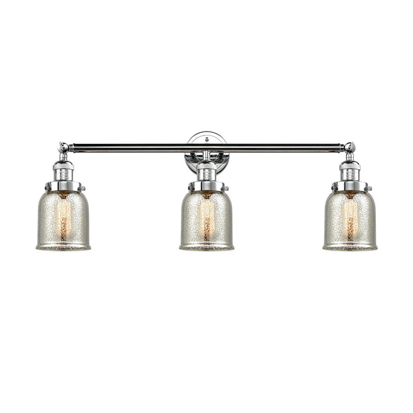 Bell Bath Vanity Light shown in the Polished Chrome finish with a Silver Plated Mercury shade