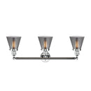 Innovations Lighting Small Cone 3 Light Bath Vanity Light Part Of The Franklin Restoration Collection 205-PC-G63
