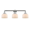Bell Bath Vanity Light shown in the Polished Chrome finish with a Matte White shade