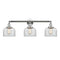 Bell Bath Vanity Light shown in the Polished Chrome finish with a Clear shade