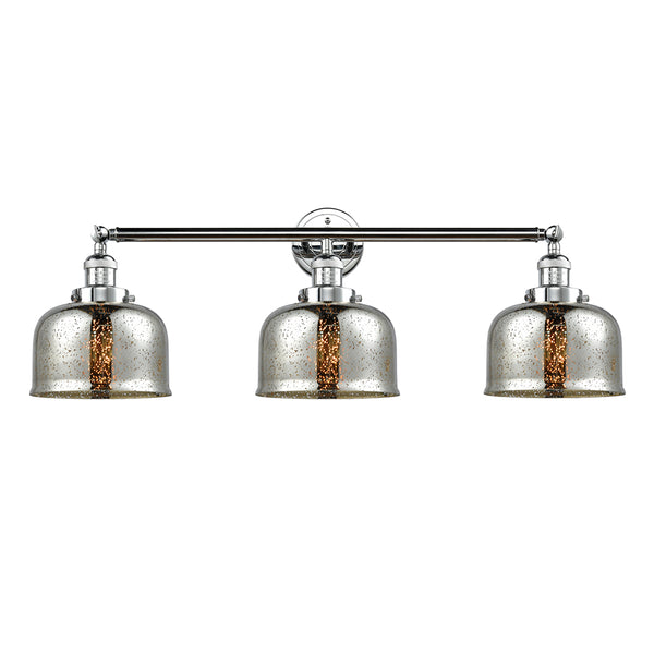 Bell Bath Vanity Light shown in the Polished Chrome finish with a Silver Plated Mercury shade