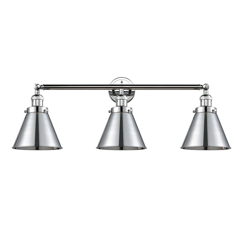 Appalachian Bath Vanity Light shown in the Polished Chrome finish with a Polished Chrome shade