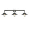 Railroad Bath Vanity Light shown in the Polished Chrome finish with a Matte Black shade