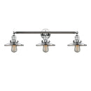 Railroad Bath Vanity Light shown in the Polished Chrome finish with a Polished Chrome shade