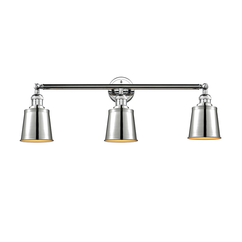 Addison Bath Vanity Light shown in the Polished Chrome finish with a Polished Chrome shade