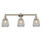 Chatham Bath Vanity Light shown in the Polished Nickel finish with a Clear shade