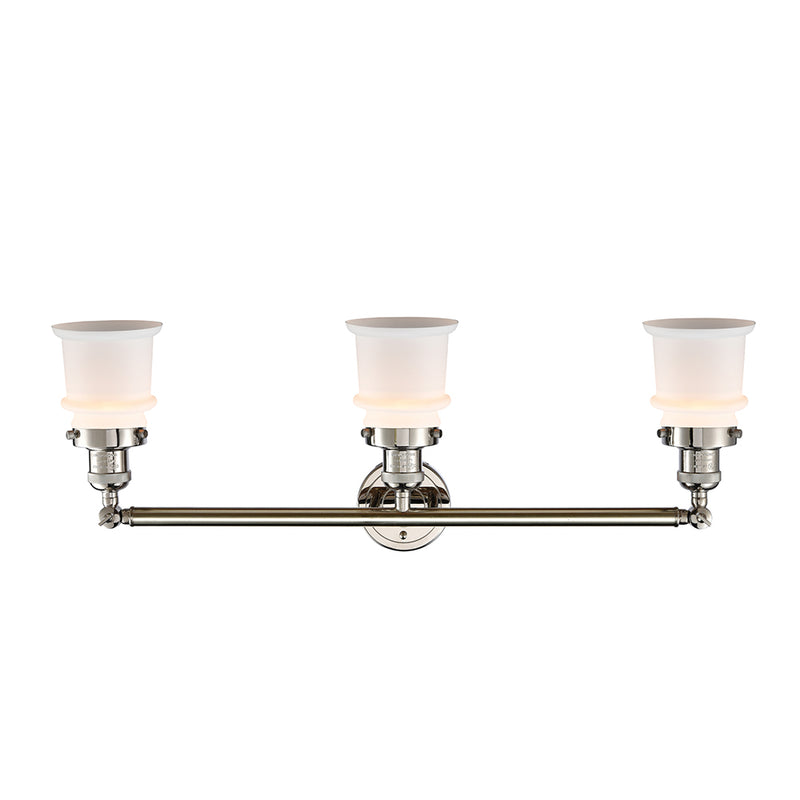 Innovations Lighting Small Canton 3 Light Bath Vanity Light Part Of The Franklin Restoration Collection 205-PN-G181S-LED