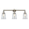 Canton Bath Vanity Light shown in the Polished Nickel finish with a Clear shade