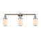 Dover Bath Vanity Light shown in the Polished Nickel finish with a Matte White shade