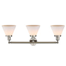 Innovations Lighting Large Cone 3 Light Bath Vanity Light Part Of The Franklin Restoration Collection 205-PN-G41-LED
