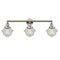 Oxford Bath Vanity Light shown in the Polished Nickel finish with a Seedy shade