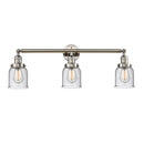 Bell Bath Vanity Light shown in the Polished Nickel finish with a Seedy shade