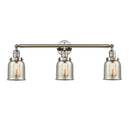 Bell Bath Vanity Light shown in the Polished Nickel finish with a Silver Plated Mercury shade