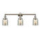 Bell Bath Vanity Light shown in the Polished Nickel finish with a Silver Plated Mercury shade