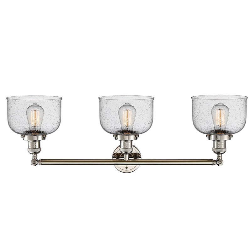 Innovations Lighting Large Bell 3 Light Bath Vanity Light Part Of The Franklin Restoration Collection 205-PN-G74