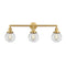 Beacon Bath Vanity Light shown in the Satin Gold finish with a Clear shade