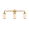 Dover Bath Vanity Light shown in the Satin Gold finish with a Matte White shade